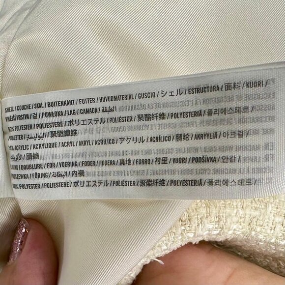 NWT Abercrombie & Fitch Off-White Tweed Jacket Size XXL - Picture 12 of 12